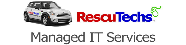 Mini Cooper with the RescuTechs logo on it - Managed IT Services Prescott AZ